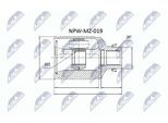 NTY Gelenksatz, Antriebswelle npwmz019 Vorderachse rechts für MAZDA