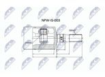 NTY Gelenksatz, Antriebswelle npwis003 Hinterachse links