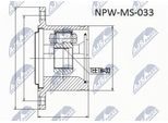 NTY Gelenksatz, Antriebswelle npwms054 Vorderachse rechts für MITSUBISHI