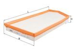 KNECHT Luftfilter lx318811 Filtereinsatz 42,3mm für Mercedes