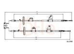 COFLE Seilzug, Feststellbremse 115783 hinten links für Opel