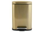 Möbelix , Goldfarben , Metall , 5 l , 17.6x30x21.4 cm , Haushalt, Entsorgung, Abfalleimer, Treteimer