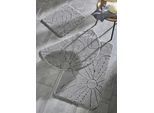 bonprix Getuftete Badematte in Hoch- Tief Optik, grau, Gr.80x150 cm, Getuftete Badematte mit Blumen Motiv