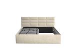 POLSTERBETT Athena Beige 180 x 200 x 40 cm Stauraum ohne hydraulische Funktion Mit hochwertiger Matratze H3 (bis 120 kg) und Lattenrost