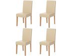 ESSZIMMERSTUHL Beige, Braun 4er-Set