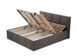 POLSTERBETT Dalas Anthrazit 200 x 200 x 40 cm Bettkasten Mit hochwertiger Matratze H2 (bis 100 kg) und Lattenrost