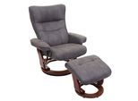 RELAXSESSEL MIT HOCKER Anthrazit