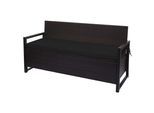 POLY-RATTAN 3ER SITZBANK Braun, Schwarz
