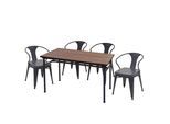 ESSZIMMER-SET Schwarz, Grau