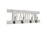 WANDGARDEROBE FAMILY SHABBY-LOOK Cremeweiß