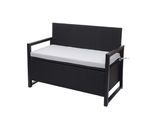 POLY-RATTAN 2ER SITZBANK Anthrazit, Grau