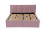 POLSTERBETT Dalas Rose 200 x 200 x 40 cm Stauraum Mit hochwertiger Matratze H3 (bis 120 kg) und Lattenrost