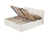 POLSTERBETT Dalas Beige 160 x 200 x 40 cm Bettkasten Mit hochwertiger Matratze H3 (bis 120 kg) und Lattenrost