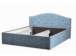 POLSTERBETT Oslo Blau 160 x 200 x 40 cm Stauraum ohne hydraulische Funktion Ohne Matratze und Lattenrost