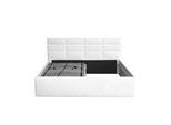 POLSTERBETT Athena Weiß 140 x 200 x 40 cm Stauraum ohne hydraulische Funktion Mit hochwertiger Matratze H3 (bis 120 kg) und Lattenrost