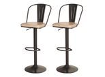 BARHOCKER H10A Schwarz, Beige 2er-Set
