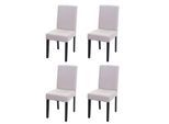 ESSZIMMERSTUHL Beige, Dunkelbraun 4er-Set