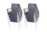 BESUCHERSTUHL 12ER-SET Grau