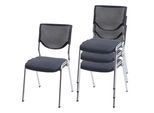 BESUCHERSTUHL Grau 4er-Set