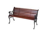GARTENBANK 2-SITZER Schwarz, Teak Dekor
