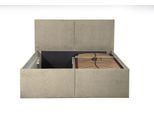 POLSTERBETT Milano Beige 120 x 200 x 40 cm Stauraum Mit hochwertiger Matratze H3 (bis 120 kg) und Lattenrost