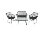 POLYRATTAN GARNITUR G17A Anthrazit, Anthrazit