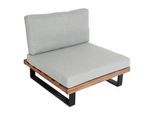 LOUNGE-SESSEL Schwarz, Braun, Hellgrau