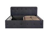 POLSTERBETT Luxi Anthrazit 100 x 200 x 40 cm Stauraum ohne hydraulische Funktion Mit hochwertiger Matratze H3 (bis 120 kg) und Lattenrost