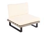 LOUNGE-SESSEL Schwarz, Grau, Cremeweiß