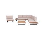 GARTEN-GARNITUR Schwarz, Braun, Beige