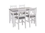 ESSZIMMER-SET Weiß, Grau