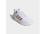 Walkingschuh ADIDAS SPORTSWEAR "CLOUDFOAM FLEX, ELASTISCHE SCHNÜRSENKEL", Damen, Gr. 36, weiß (cloud weiß, matt lila metallic, core weiß), Textil, Schuhe Walkingschuh