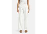 Bügelfaltenhose MILANO ITALY, Damen, Gr. 42, Normalgrößen, sanftes weiß, Web, Material: 90% Polyester, 10% Elasthan, unifarben, regular fit lang, Hosen, mit Bügelfalten