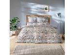 Bettwäsche ESTELLA "Anastasia", bunt (navy), B/L: 135cm x 200cm, 1 Stk., 2 Stk., Mako-Satin, B/L: 80cm x 80cm & 40cm x 80cm, Mako-Satin, Obermaterial: 100% Baumwolle, Bettwäsche, Bettwäsche