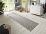 Läufer HANSE HOME "Nature 500" Gr. 12, grau (anthrazit, grau), B:80cm H:5mm L:250cm, Polypropylen (PP), Teppiche, Läufer, Flachgewebe, In- & Outdoor, Rutschfest, Flur, Küche, Garten, Terrasse