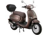 Motorroller ALPHA MOTORS "Cappucino", braun (mattbraun, braun), Motorroller, 45 km/h, inkl. Topcase, B:71cm H:116cm L:192cm