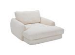 Carryhome Xxl-Sessel , Creme , Kunststoff , 132x81x158 cm , Wohnzimmer, Sessel, Ohrensessel