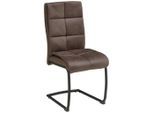 Livetastic Schwingstuhl, Braun, Metall, Textil, U-Form, 38x97x45 cm, Esszimmer, Stühle, Esszimmerstühle, Schwingstühle