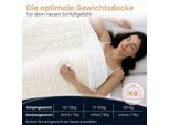 ELONEO Sherpa Fleece Gewichtsdecke 155x220cm 11kg, Oeko-Tex Zertifiziert, Entspannungsdecke & Anti-Stress Therapiedecke, schwere Decke zum Schlafen, weiß