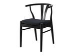 Stuhl HAMMEL FURNITURE "Freja, Massivholz Stuhl mit gepolstertem Sitz – komfortabel & robust", schwarz, schwarz, dunkelgrau, B:53cm H:75cm T:54cm, Massivholz, Stoff, Stühle, Stuhl, Massivholz, gepolsterte Sitzfläche, versch. Farbvarianten