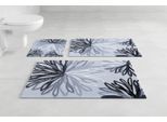 Badematte GRUND "Art", grau (anthrazit, grau), H:20mm, Polyacryl, Badematten, Badematte, florales Muster, elegante Badematte