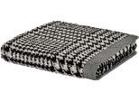 Duschtuch MÖVE "Brooklyn Glencheck", schwarz, B:80cm L:150cm, Walkfrottier, Obermaterial: 85% Baumwolle, 10% Viskose, 5% Leinen, Handtücher, Made in Germany