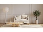 BRUNO Schlafsofa 120cm in Creme Ecru Beige | Flow | stabiles Massivholz & Boxspringkomfort