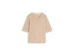TOM TAILOR Damen Strickpullover mit Seidenanteil, beige, Meliert, Gr. XXL