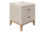 James Wood , Creme , Holz, Metall, Glas, Textil, Holzwerkstoff , Eiche,Eiche , 2 Schublade(n) Schubladen , 49x58.5x46 cm ,