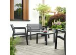 Keter , Graphitfarben , Kunststoff , 111x68x75 cm , Gartenmöbel, Gartenmöbel-Sets, Gartengarnituren