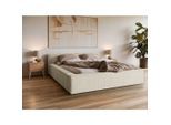 Livetastic , Beige , Textil , 2-Zonen , 180x200 cm , Bettkasten, Lattenrost, gepolstertes Kopfteil, Stoffauswahl, in verschiedenen Größen erhältlich ,