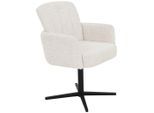 Livetastic Armlehnstuhl , Beige , Holz, Metall, Textil , Pappel , Sperrholz , Sternfuss , 58x86x64 cm , Esszimmer, Stühle, Polsterstühle