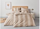 Bettwäsche OTTO HOME "Sari in verschiedenen Qualitäten", beige, B/L: 135cm x 200cm, 1 Stk., 1 Stk., Linon, B/L: 80cm x 80cm, 2, Linon, Obermaterial: 100% Baumwolle, Bettwäsche, Bettwäsche, ab Gr. 135x200 cm, Wendedesign, moderne Bettwäsche mit Streifen