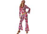 tectake® Damenkostüm Hippie Flowerpower